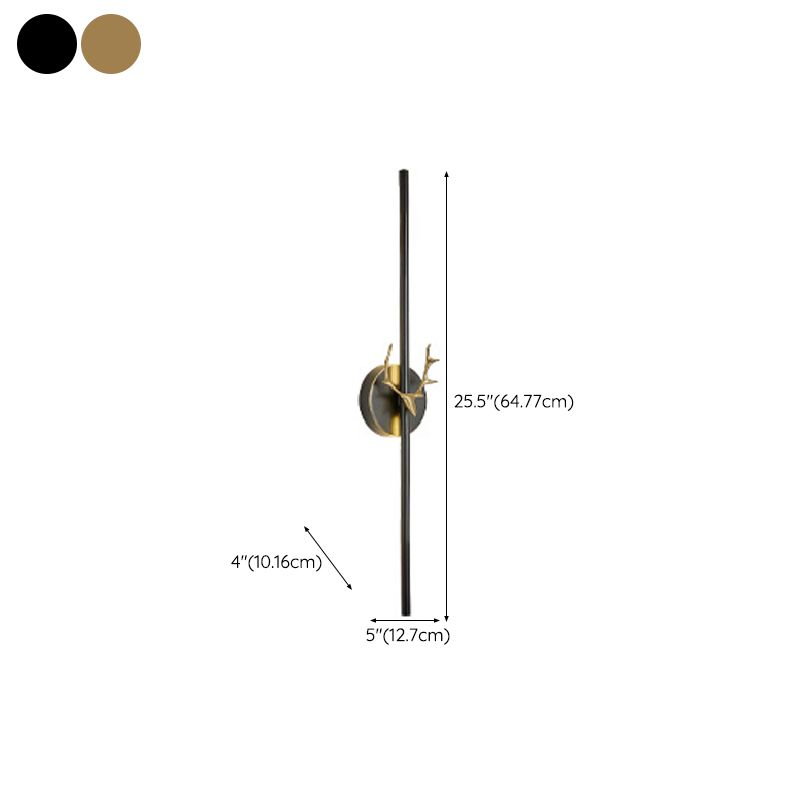 Contemporary LED Wall Sconce Thin-Line Sconce Lighting with Brass for Bedroom