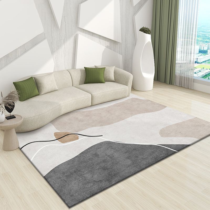 Black Nordic Carpet Polyester Line Carpet Stain Resistant Carpet for Drawing Room
