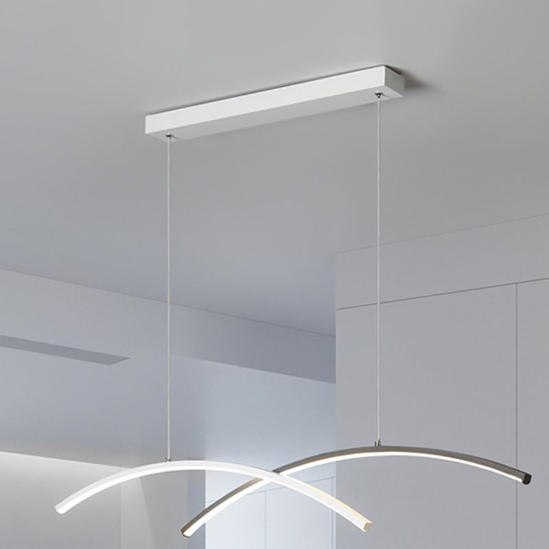 Black/White Kitchen Island Lighting Contemporary LED Ceiling Light for Home
