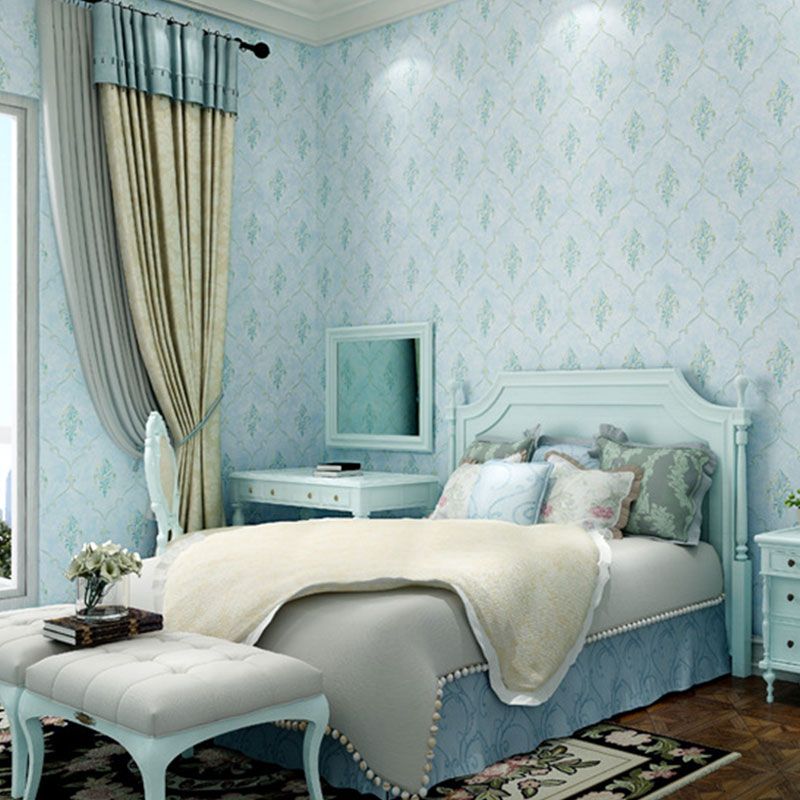 Harlequin and Blossom Wall Covering for Accent Wall in Soft Color, Non-Pasted, 20.5 in x 33 ft