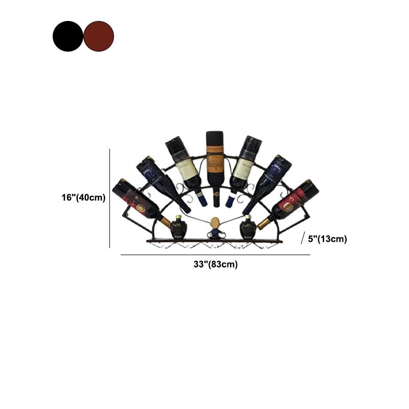 Industrial Wall Mounted Bottle Wine Rack Metal Wine Rack Bottle in Brass