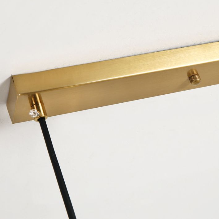 6-Light Sphere Island Lights Contemporary Metal Island Chandelier with Glass Shade