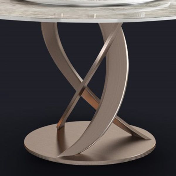 Round Dining Table Traditional Luxury Dining Table with Rose Base