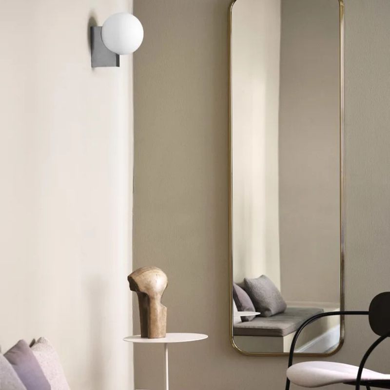 Ball Shape Glass Vanity Sconce Light Modern Style 1-Light Vanity Mirror Lights