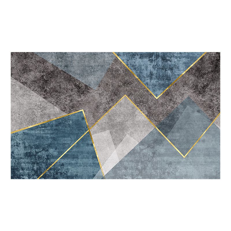 Farbblock Teppich Polyester Fläche Teppich Flecken widerstandsfähiger Teppich für Wohnzimmerdekoration