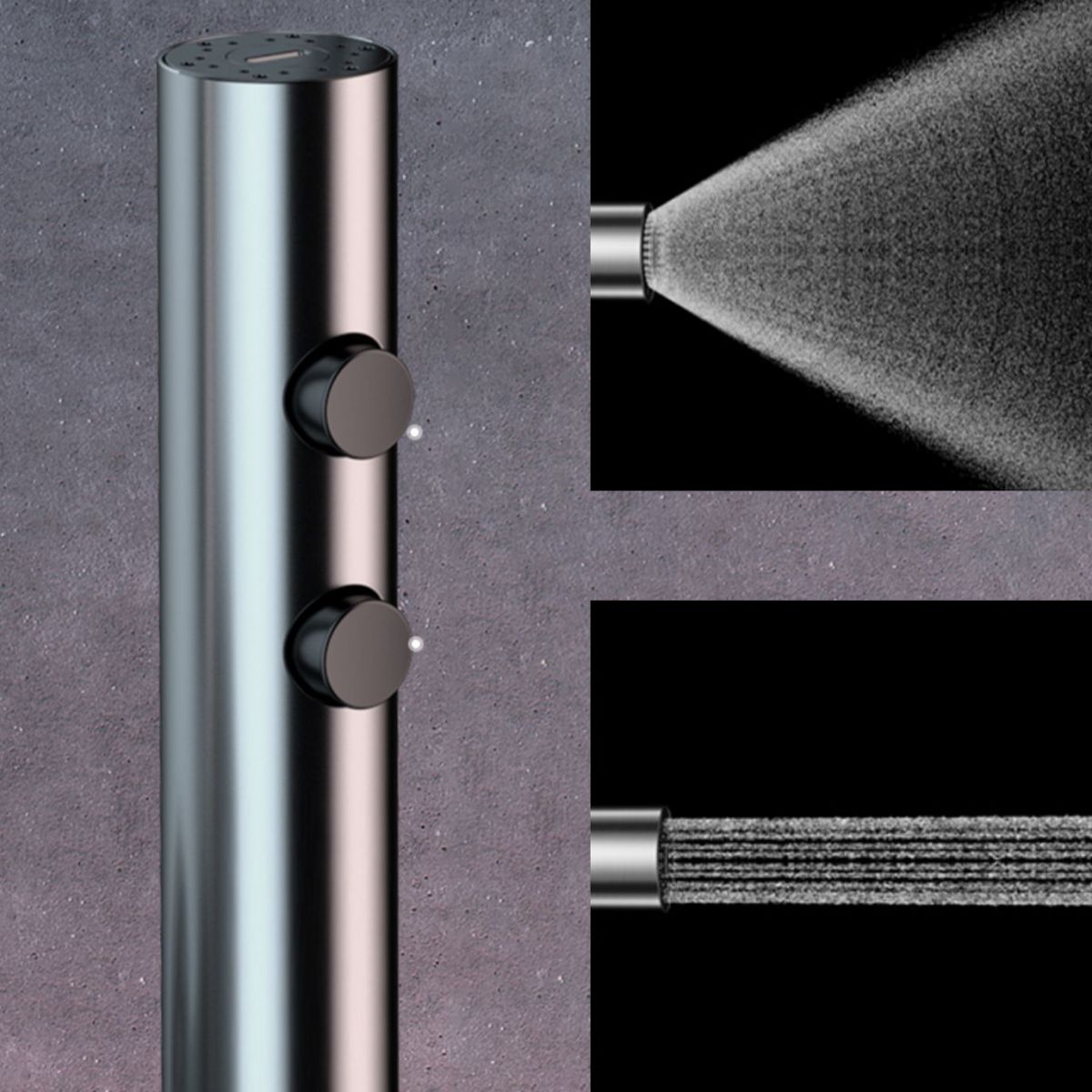 Ellipse Shower Set Intelligent Digital Display Thermostatic Shower Diamond Button