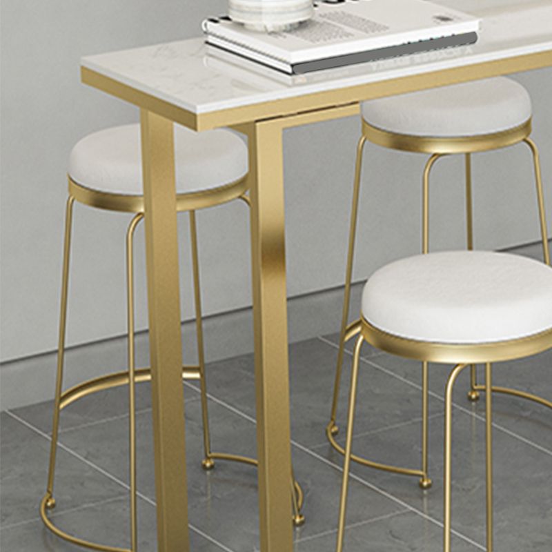 Rectangle Pub Height Dining Table Glam Bistro Bar Height Cocktail Table