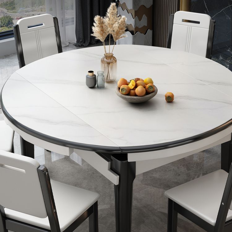 Modern Style Stone Furniture 1/7 Pcs Round Shape Dinette Table with Armless Chair