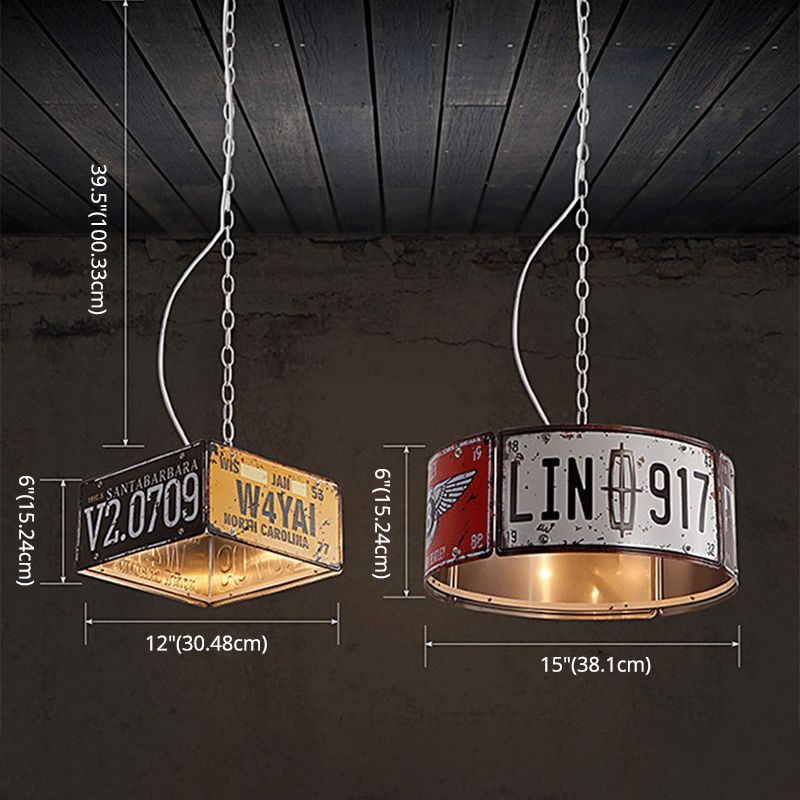Luminaire géométrique luminaire luminaire rétro de style industriel éclairage en métal pour bar