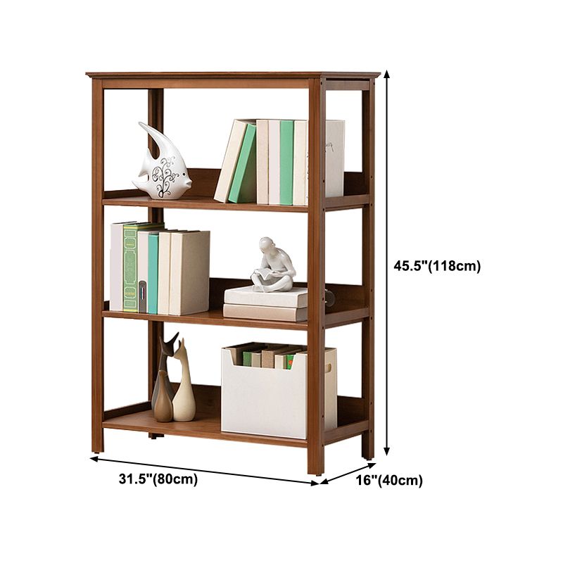 Modern Open Bookshelf Rectangle Wood Bookcase with Shelves for Home