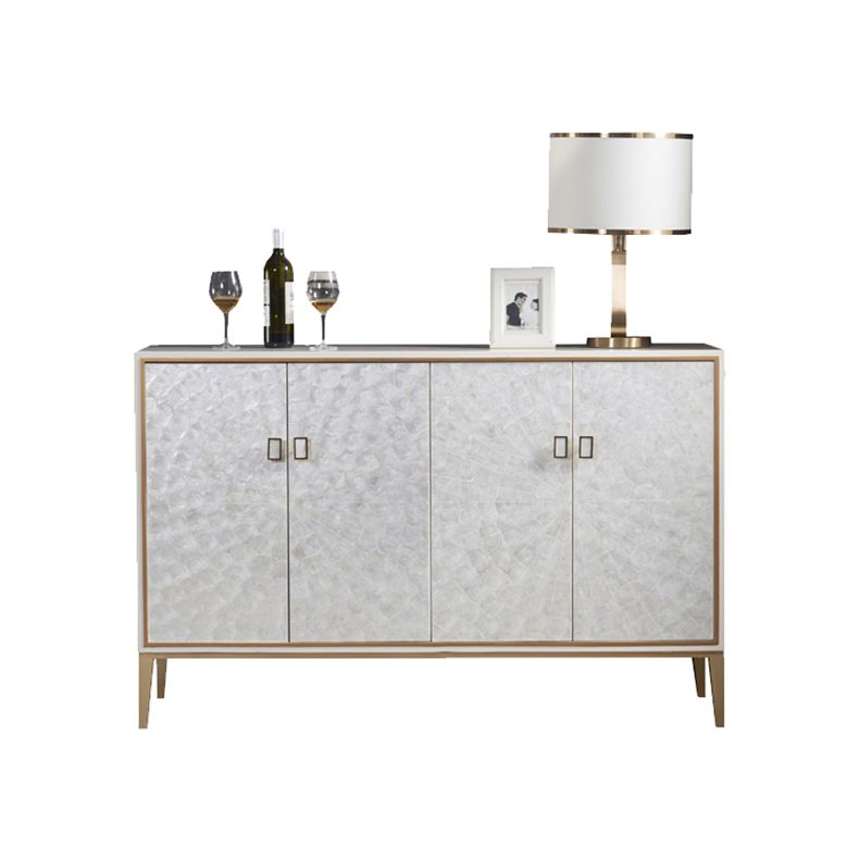 Glam Living Room Dining Server Cabinets Adjustable Shelving Sideboard Table