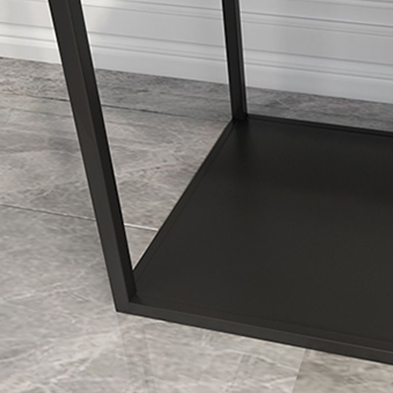 Open Bookcase Minimalist Book Shelf with Metal Rectangular Shelves