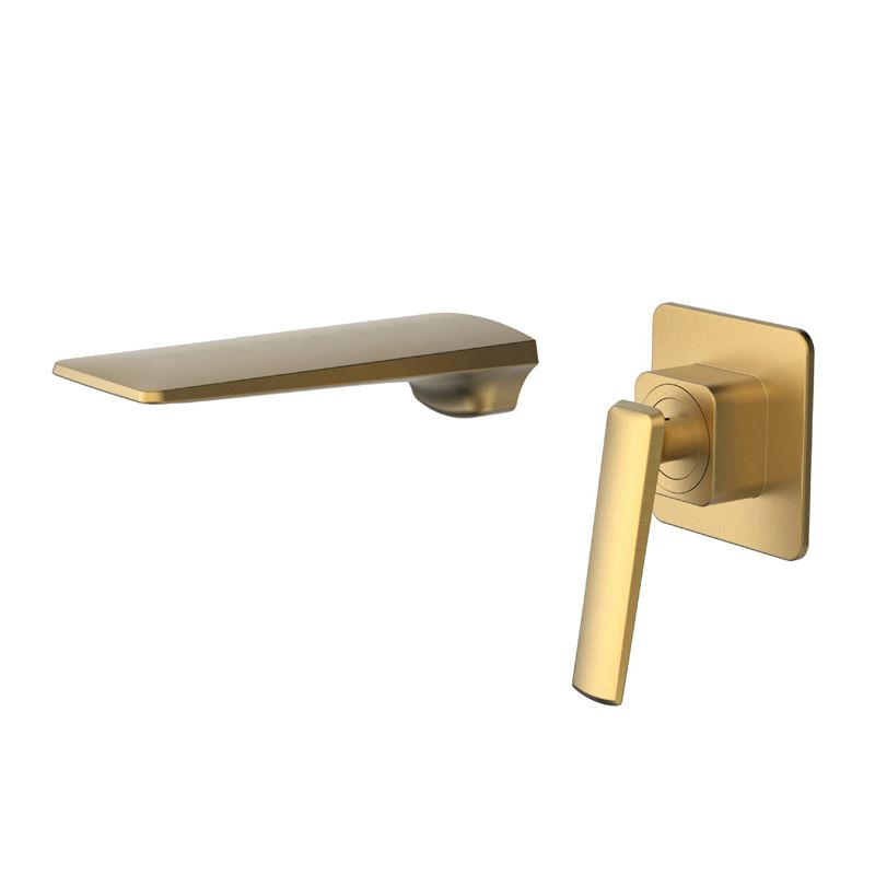 Glam Style Faucet Wall Mounted Bathroom Faucet with Single Lever Handle