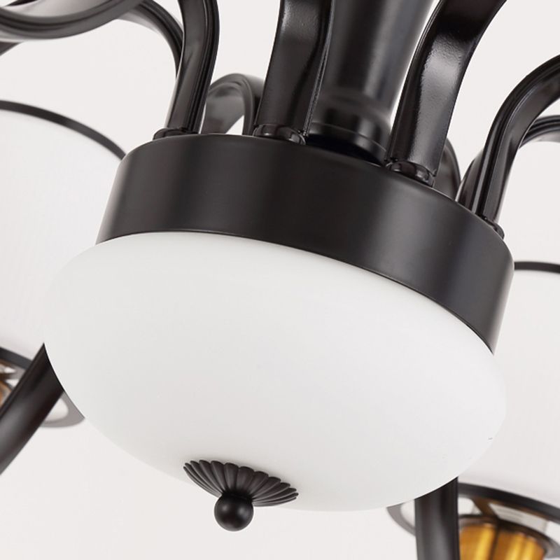 Melk wit matglas kroonluchter licht kristaldecoratie moderne hangende lichte woonkamer verlichtingsarmaturen
