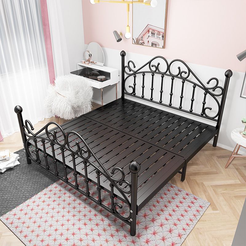 Contemporary Style Standard Bed Metal Bed Frame with Headboard