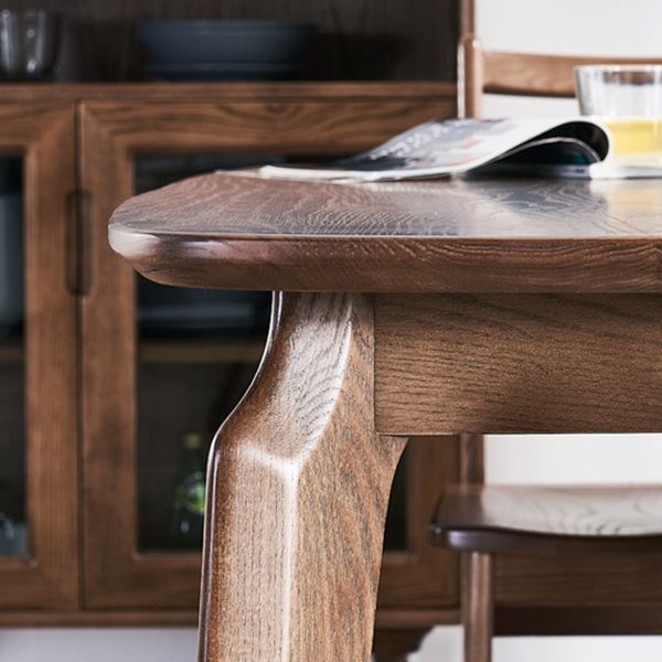 Solid Wood Dining Table Contemporary Style Dining Site Table with 4-foot