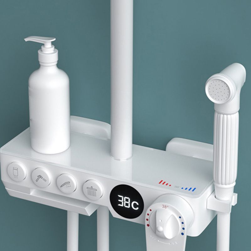 Contemporary Shower System Slide Bar Adjustable Shower Head Wall Mounted Shower Set