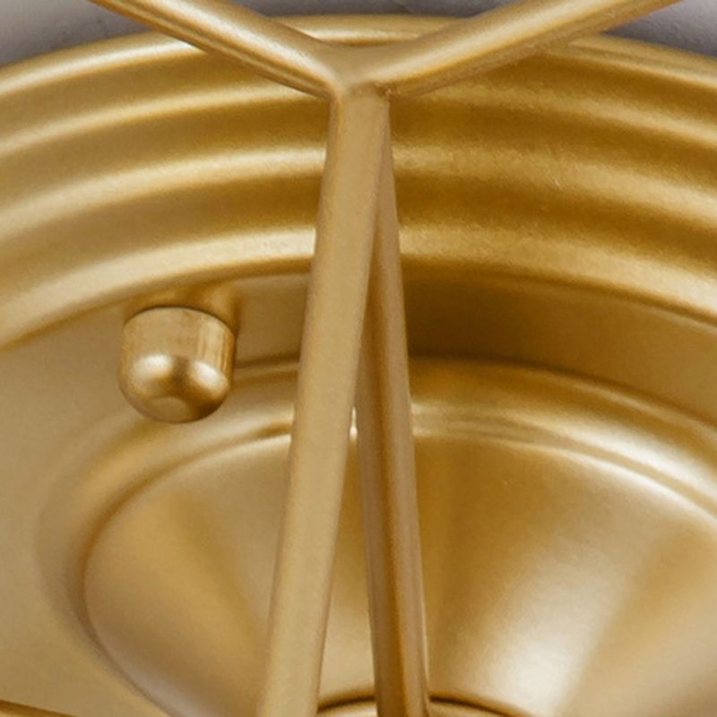 Geometric Pendant Light Industrial 1 Light Metal Flush Mount Light Fixture in Black