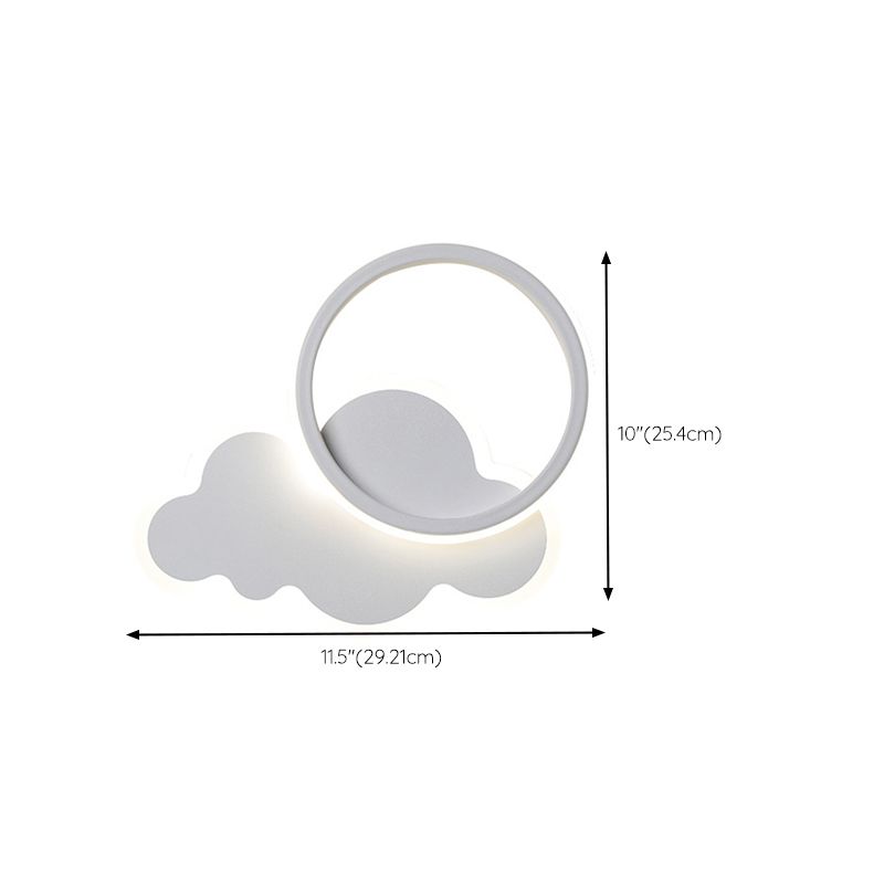 Single White Modernism Wall Mounted Sconce LED Statement Wall Light for Bedroom