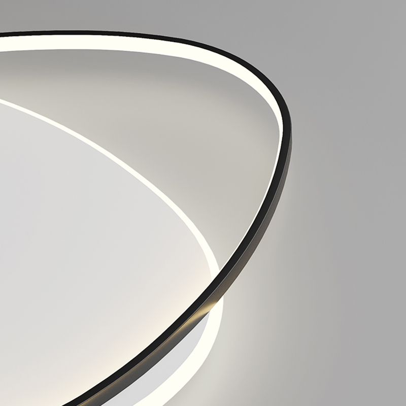 Plafonniers encastrés géométriques modernes, luminaires encastrés en métal avec abat-jour en acrylique