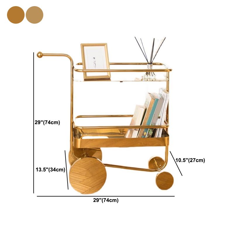 29.25" High Modern Style Prep Table Rolling Metal Prep Table for Home