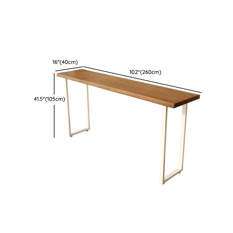 Modern Rectangle Bar Table Set 1/4 Pcs Solid Wood Bar Table and Stools