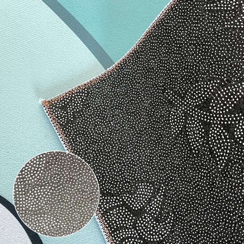 Postmodern Rug Polyester Colorful Indoor Rug Non-Slip Backing Rug for Home Decor