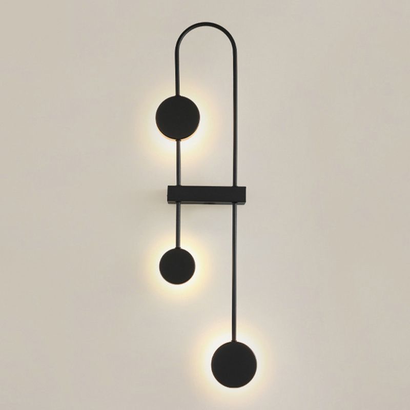 Modern Wall Light Fixture Metal 3 Light Wall Mounted Lighting for Living Room