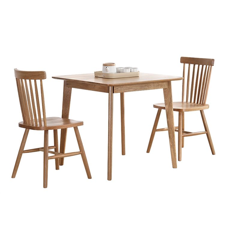 Quadrat 4 Beine Industrielle Esstisch Holz Farbe Fixierter Tisch mit massivem Holz