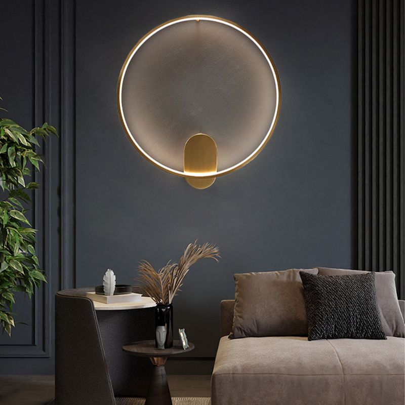 Modern Geometric Linear Wall Mount Lighting Minimalist Metallic LED Wall Sconce