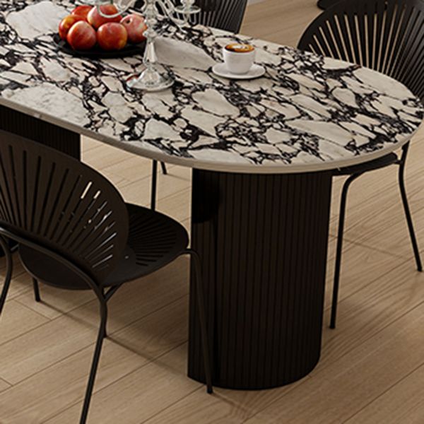 1/4/5 Pieces Sintered Stone Top Wooden Base Dining Set for Home
