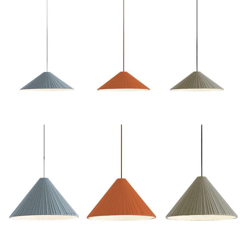 Forme du cône de ciment Lumières de suspension de macaron moderne 1 luminaire de support léger.