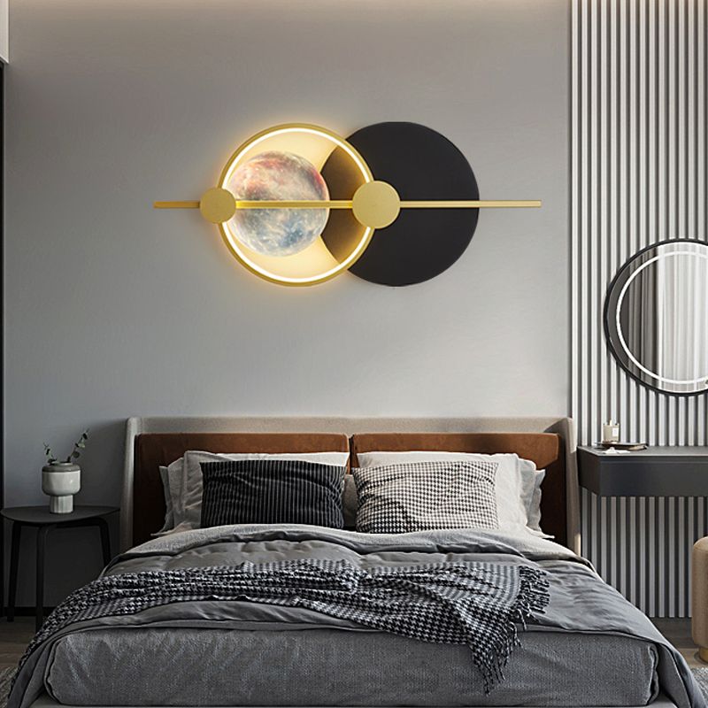 Sala de estar Fondo de pared Splique Nordic Style Circular LED Mural Wall Light