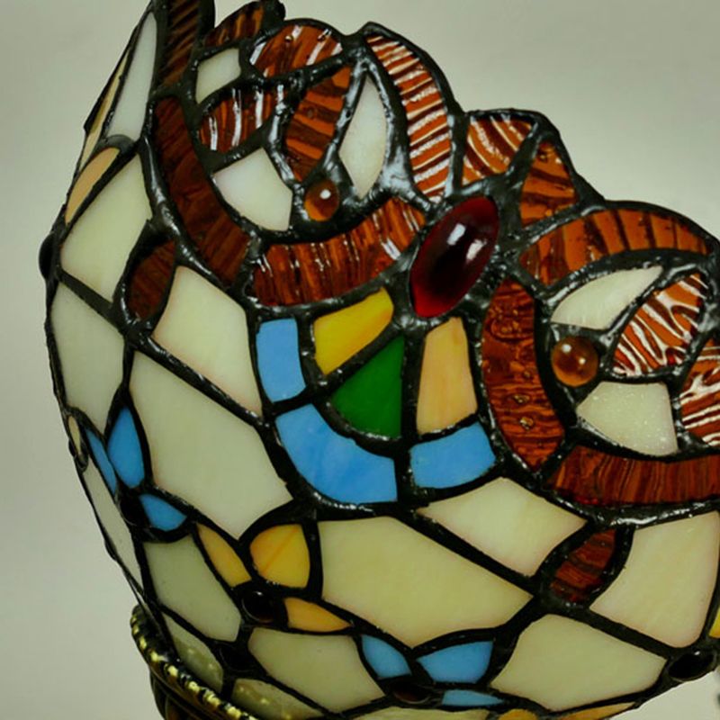 Tiffany Creative Sputnik Light Light Light Ironing Lampada con tonalità di vetro colorato