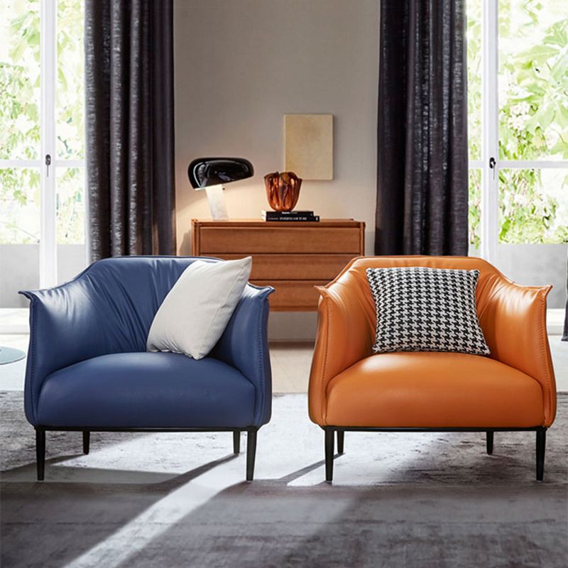 Genuine Leather Chair Arms Included 34.2"L x 33.4" W x 29.5" H Chair for Bedroom