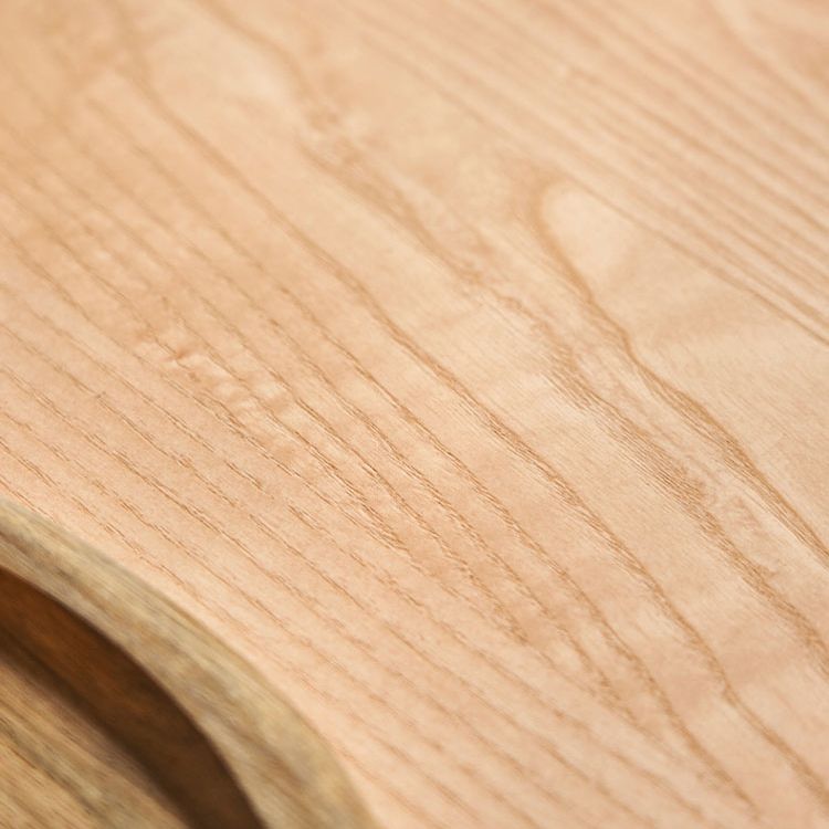 Rechthoek bruine eettafel vaste houten eettafel met dubbele voetstukbasis
