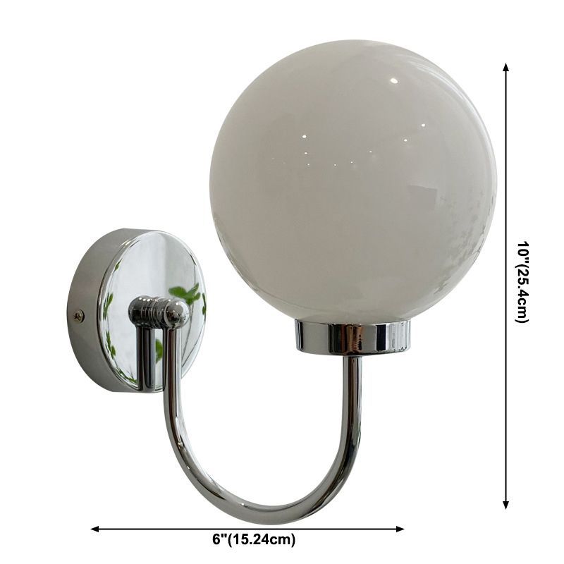 Luz de pared de globo de vidrio en un estilo creativo moderno Lámpara de pared de hierro forjado para espacios interiores