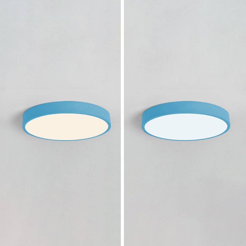 Lámpara de techo empotrada de estilo nórdico moderno, macarrón colorido para sala de estar de niños