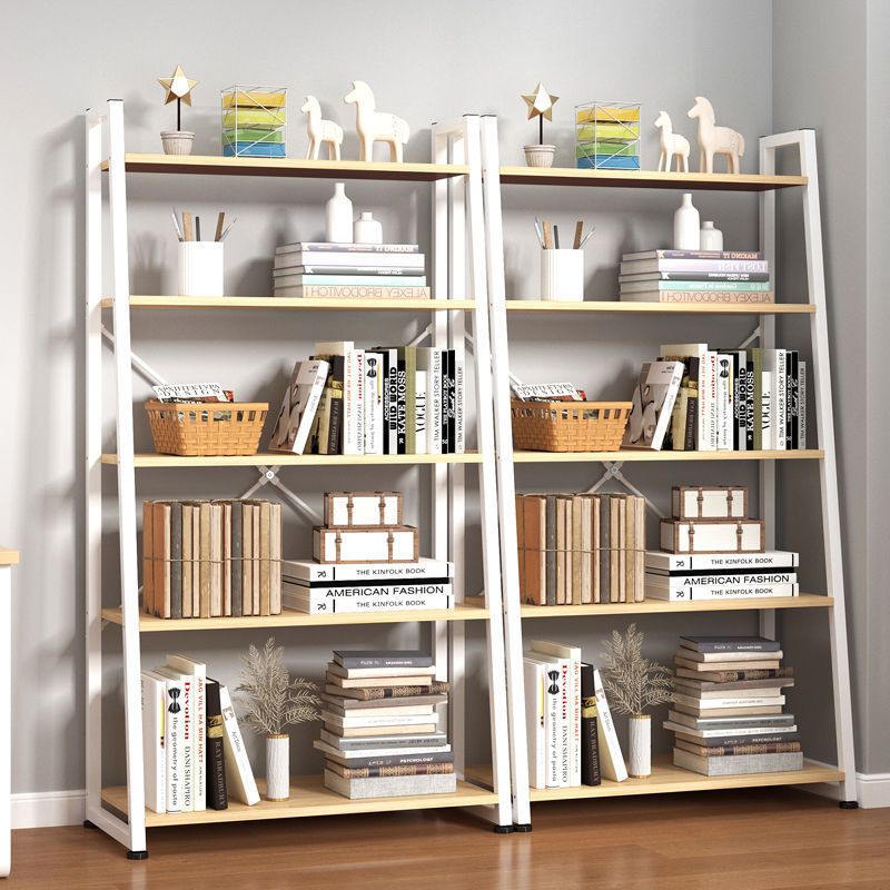 11.8" Wide Ladder Book Shelf Contemporary Style Home Metal Bookshelf