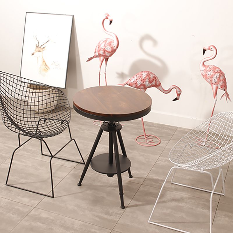 Industrial Black Metal Outdoor Bistro Chair Upholstered Outdoors Dining Chair