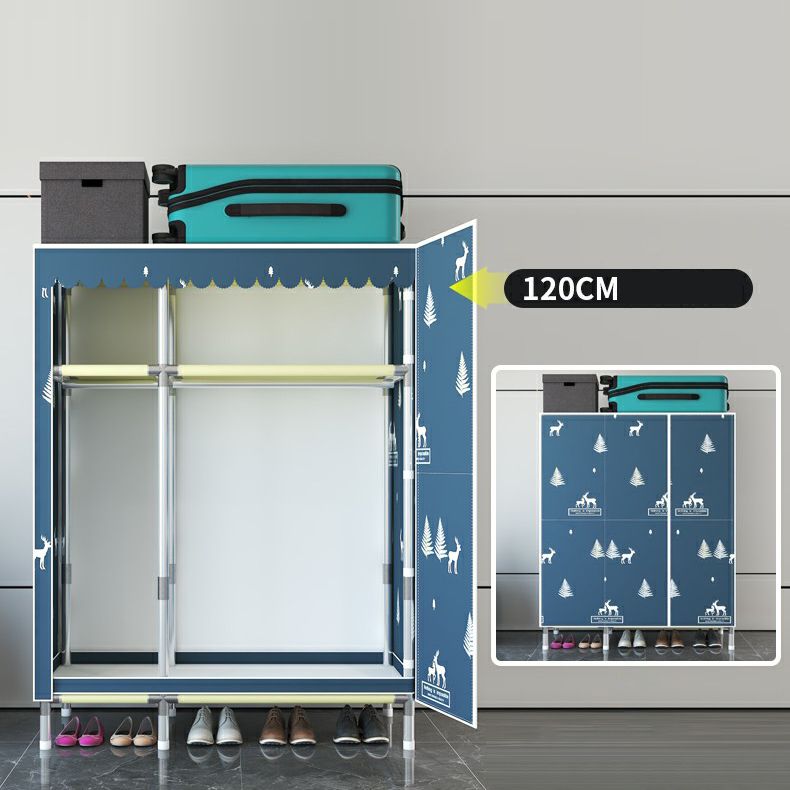 Hinged Steel Wardrobe Armoire Contemporary Wardrobe Closet with Legs