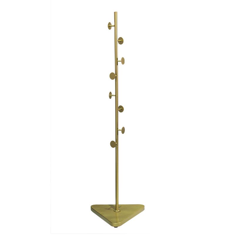 Contemporary Coat Rack Coat Hooks Metal Coat Rack with Triangular Base