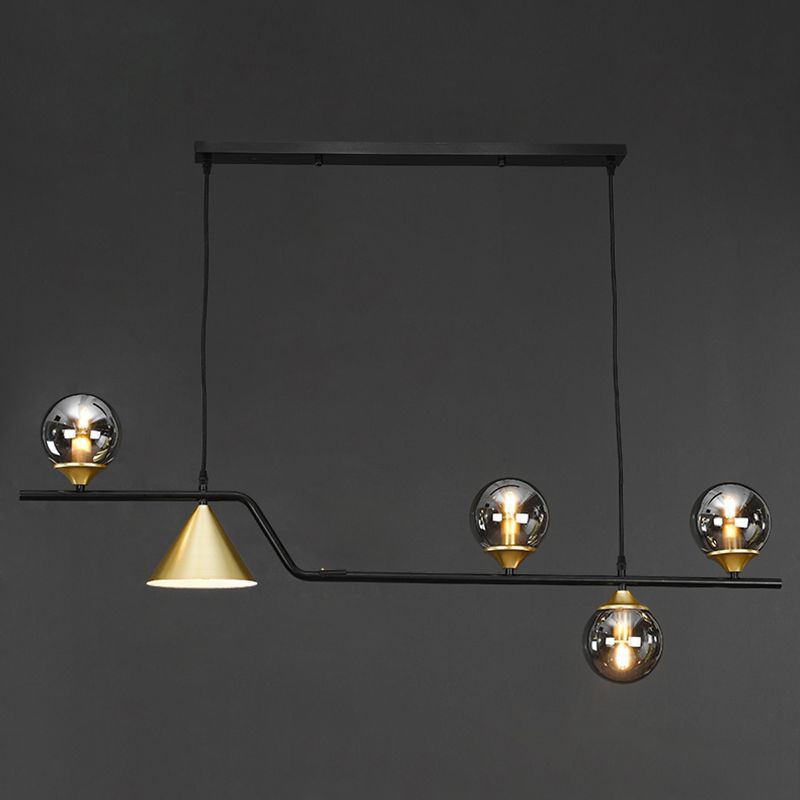 Sala da pranzo Isola Light Light Style Modern Style Isola Accensione con sfera di vetro