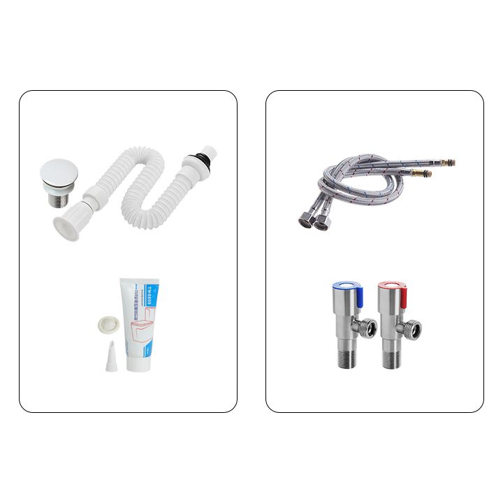 Modern Vessel Lavatory Sink Porcelain Oval with Faucet and Drain Assembly Vessel Sink