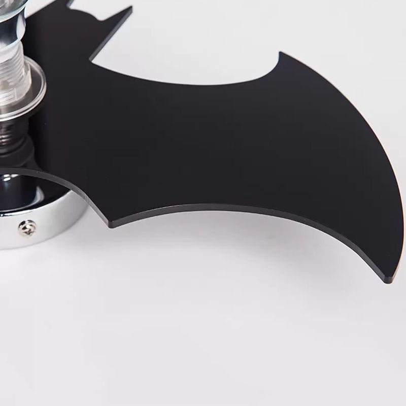 Metaal kleine vleermuismuurlicht 1 kop moderne creatieve sconce licht in het zwart voor jongens slaapkamer