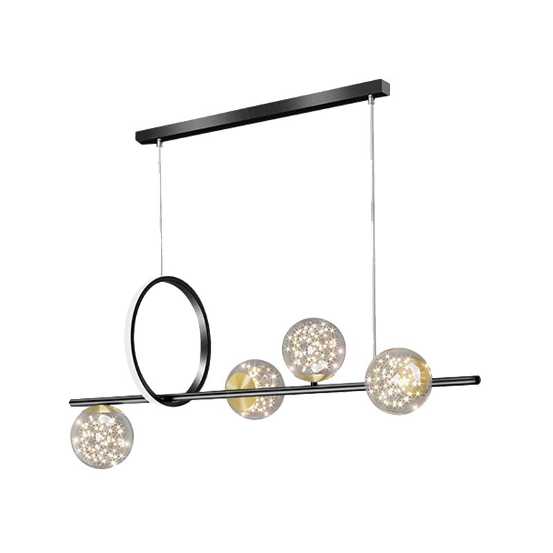 4/5-Light Golden/Black Kitchen Island Lighting LED Modernism Island Pendant Lighting