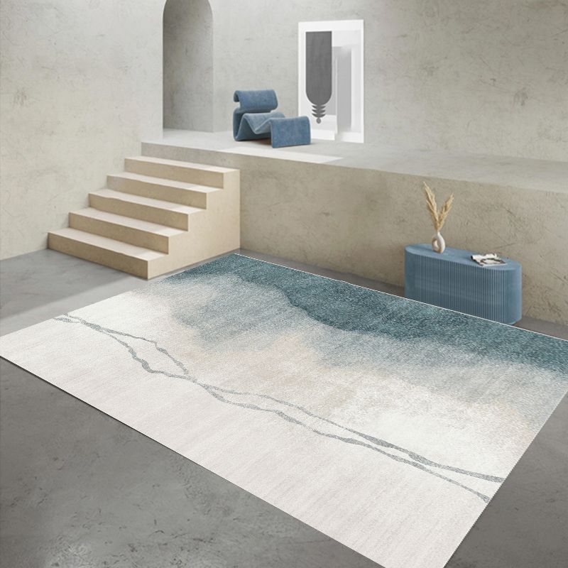 Modern Ombre Pattern Rug Polyester Indoor Carpet Non-Slip Backing Area Rug for Living Room