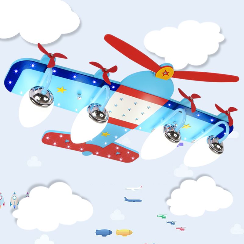 Airplane Shape Flush Mount Light Kindergarten Children Room Ceiling Light