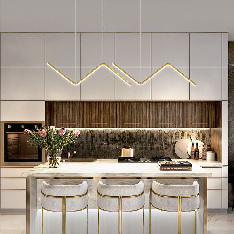 Luz de colgante nórdico Fije de lámpara de lámpara LED de estilo LED de estilo moderno para comedor