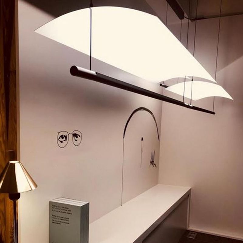 Modern Geometry Island Chandelier de 1 luces Restaurante LED LED LIGHTURES CON SHADE ACRYLIC